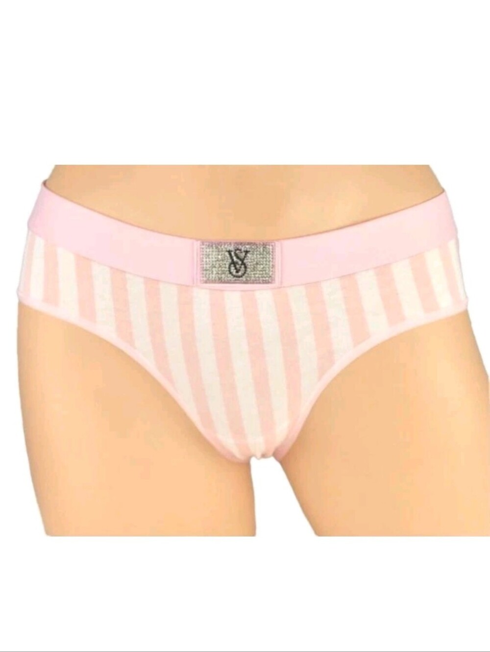 Victoria's secret shine patch logo cotton Hiphugger panty NEW! BLING XXL